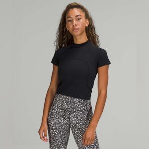 lululemon Swiftly Cropped Mock Neck T-Shirt